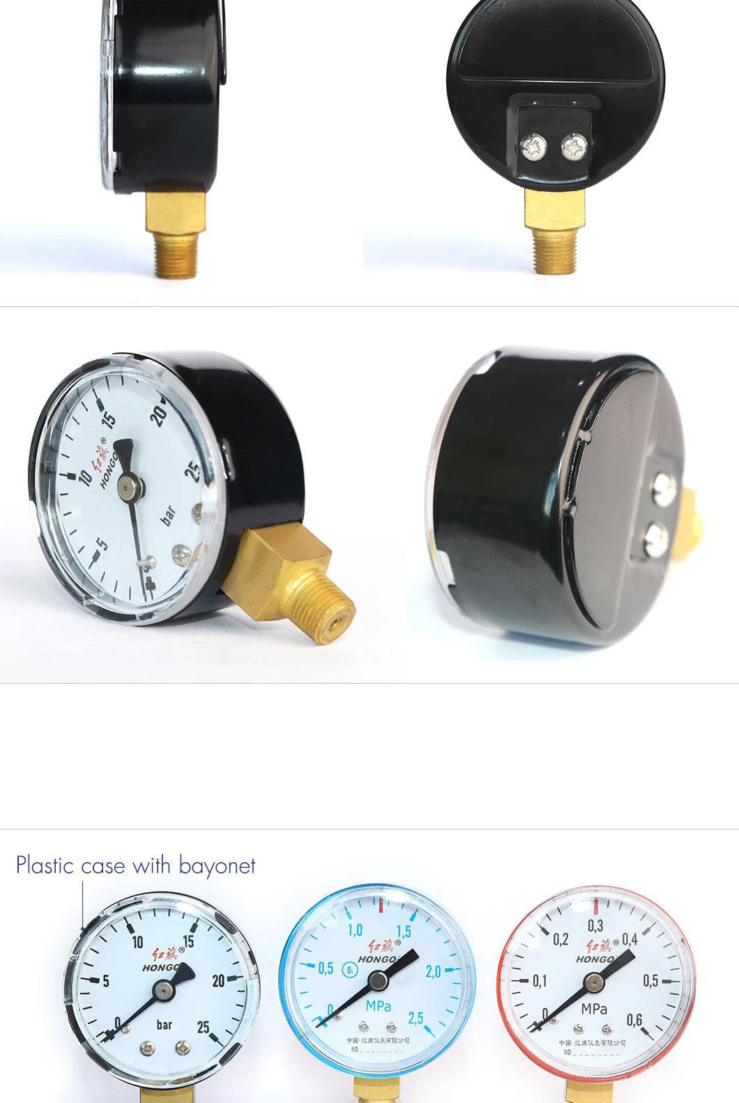 Can measure water, liquid, steam plastic case explosion-proof design general pressure gauge (6)