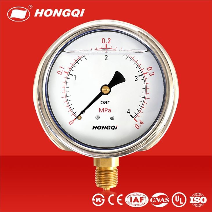 60/100/150mm Máy đo áp suất chất lỏng gắn dưới đáy có mặt bích