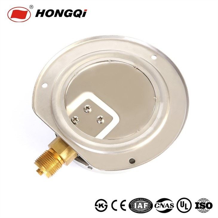 60/100/150mm Bottom Mount Liquid Filled Pressure Gauge With Flange