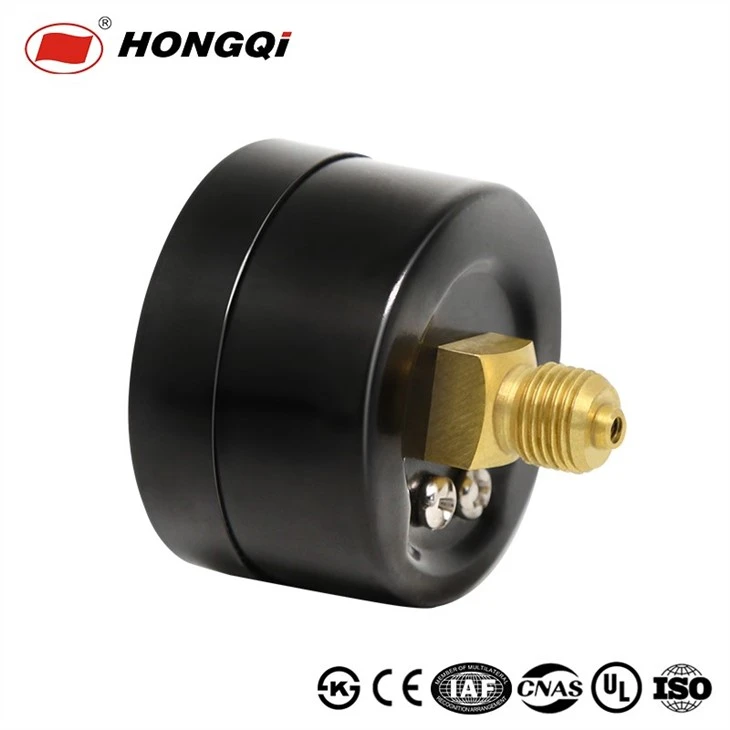 Hongqi 1.5inch Black Painted Case, M10*1.5 Brass Movement/Customized Manometer Forgas/Liquid