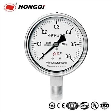 Đồng hồ đo áp suất an toàn 100mm Đồng hồ đo áp suất ống Bourbon không gỉ