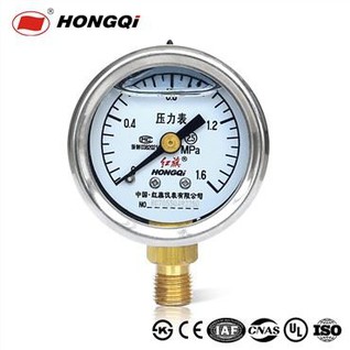 Đồng hồ đo áp suất chất lỏng đầy chất lỏng giá rẻ Hongqi 1.5 "40mm