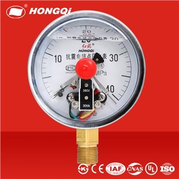 Máy đo áp suất tiếp xúc điện chống va chạm chứa đầy dầu