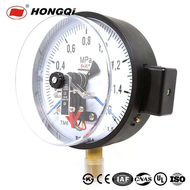 Đồng hồ đo áp suất tiếp xúc điện YXC -150 R với đầu nối đồng bền